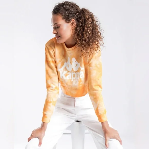Kappa sweatshirt orange new arrivals